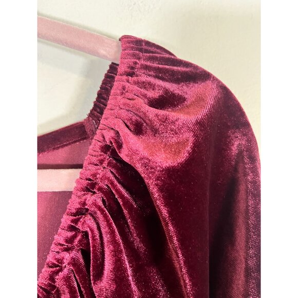 Betsey Johnson Velvet Mini Dress S Pink Festive Boho Western Chic Feminine 80s - Picture 9 of 12